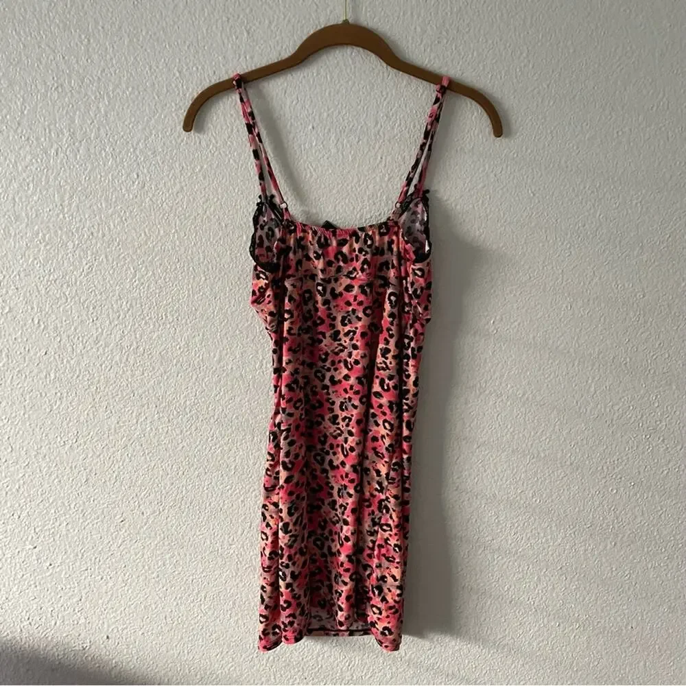 Pink & Black Animal Print Nightie Loungewear